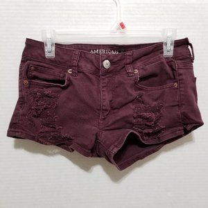 American Eagle shorts 8 Shortie stretch distressed colored denim jean grunge